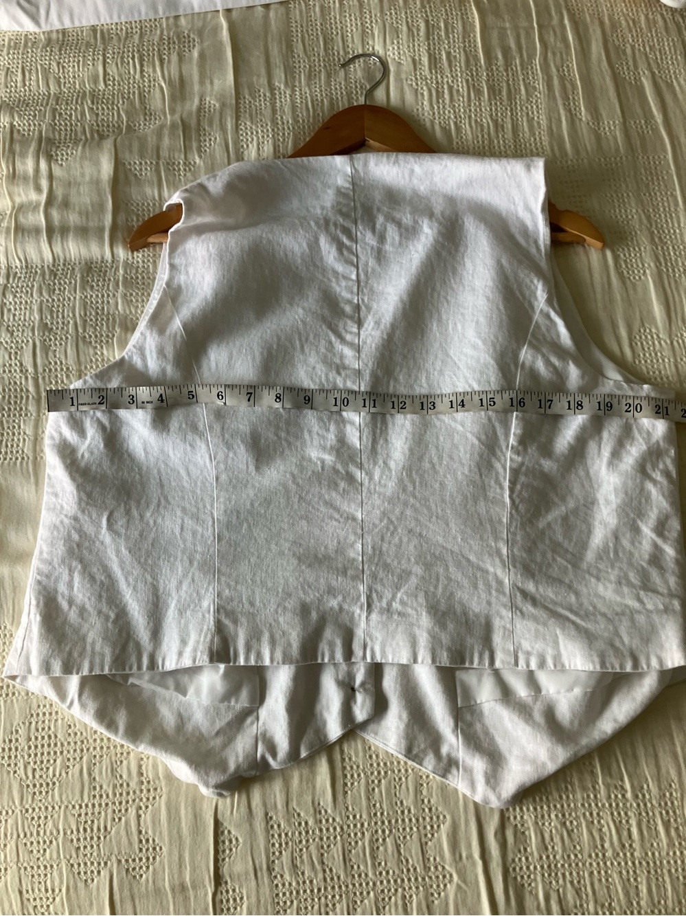 A NEW DAY White Linen Blend Minimalistic Light Weight Vest XXL - Picture 7 of 11
